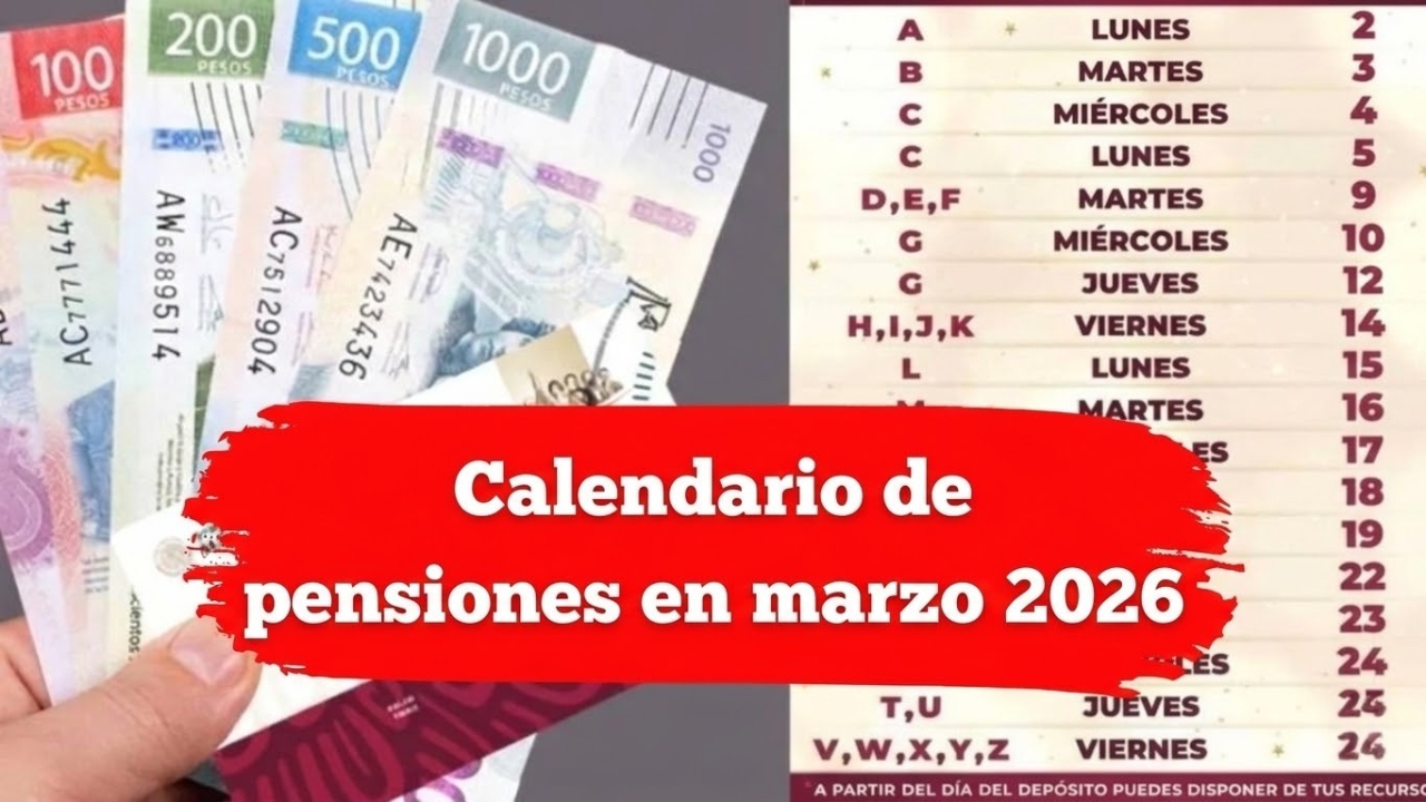 Calendario de pensiones en marzo 2026: cuándo recibirás tu apoyo